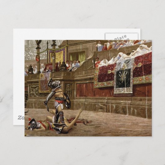 Oude Roman Gladiators Briefkaart (Voorkant / Achterkant)