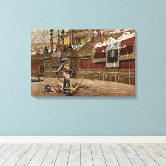Oude Roman Gladiators Canvas Afdruk (Insitu (Houten vloer))