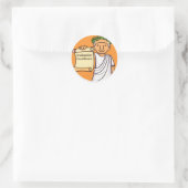 Oude Rome Afstudeersticker Julius Caesar Ronde Sticker (Tas)