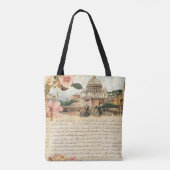Oude Rome Brieven Bloemkunst Tote Bag (Achterkant)