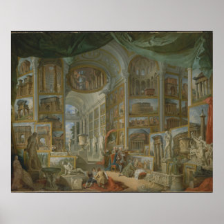Oude Rome door Giovanni Paolo Panini Print