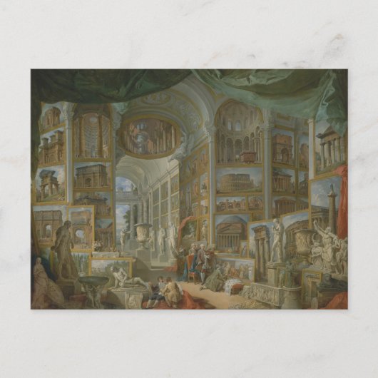 Oude Rome door Giovanni Paolo Panini Print Briefkaart (Voorkant)
