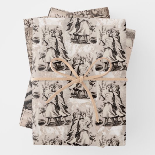 Oude Rome Elegante Antiek Collages Inpakpapier Vel (In situ)