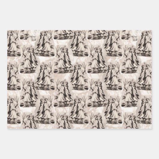 Oude Rome Elegante Antiek Collages Inpakpapier Vel (Voorkant)