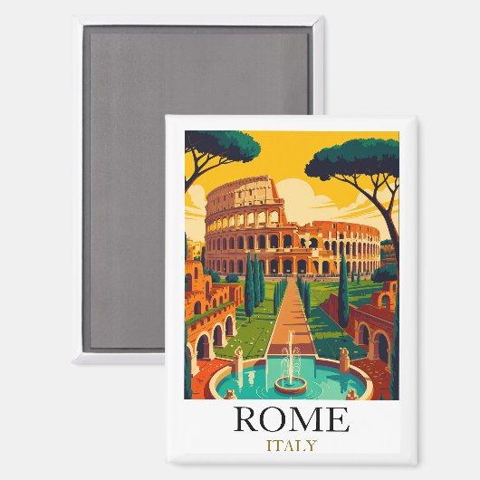 Oude Rome Italië Colosseum Reizen Magneet (Voorkant / Achterkant)