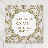 Oude Rome Verjaardagsfeest met stenen elementen Bedankjes Labels (Voorkant)
