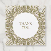 Oude Rome Verjaardagsfeest met stenen elementen Bedankjes Labels (Achterkant)