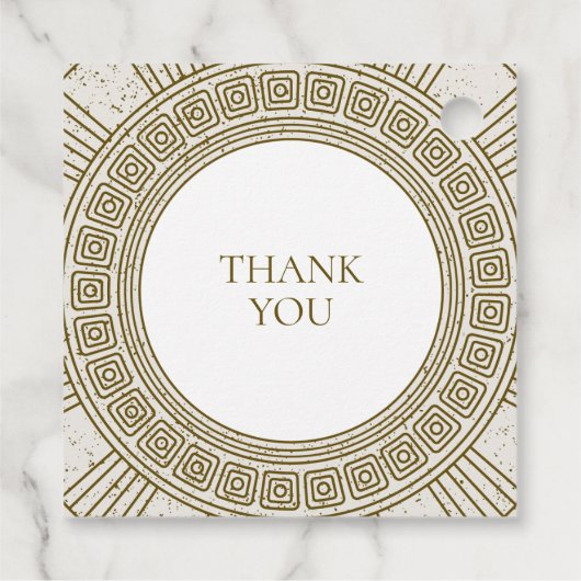 Oude Rome Verjaardagsfeest met stenen elementen Bedankjes Labels (Achterkant)