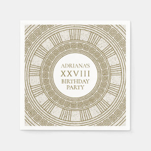 Oude Rome Verjaardagsfeest met stenen elementen Servet