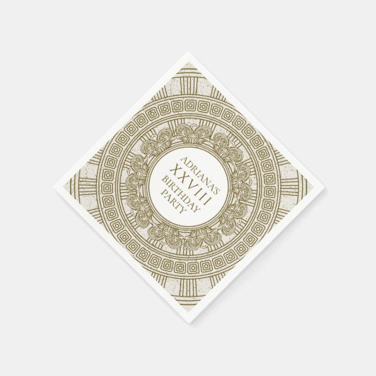 Oude Rome Verjaardagsfeest met stenen elementen Servet (Hoek)