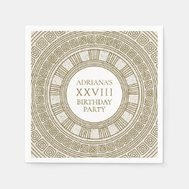 Oude Rome Verjaardagsfeest met stenen elementen Servet