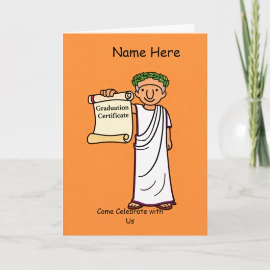 Oude Romeinse Afstudeeruitnodiging Klassiek Rome (Voorkant)