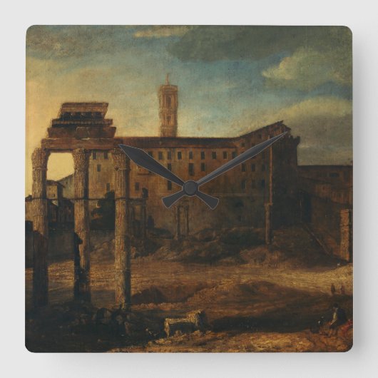 Oude Romeinse architectuur Romeinse ruïnes Vierkante Klok (Voorkant)