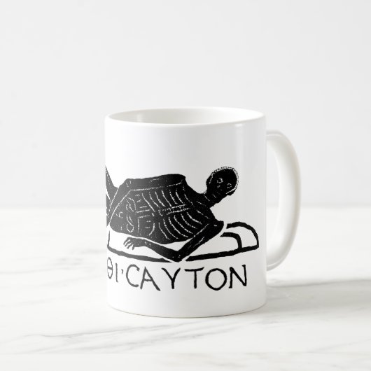 Oude Romeinse artefact kennen zichzelf skelet Koffiemok (Voorkant rechts)