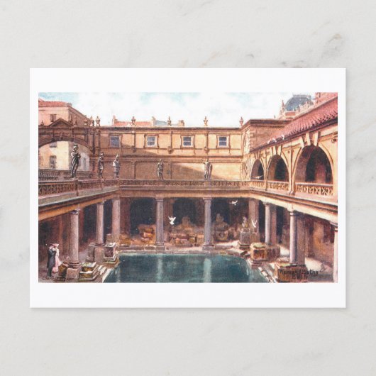 Oude Romeinse baden, Bath, Engeland Briefkaart (Voorkant)