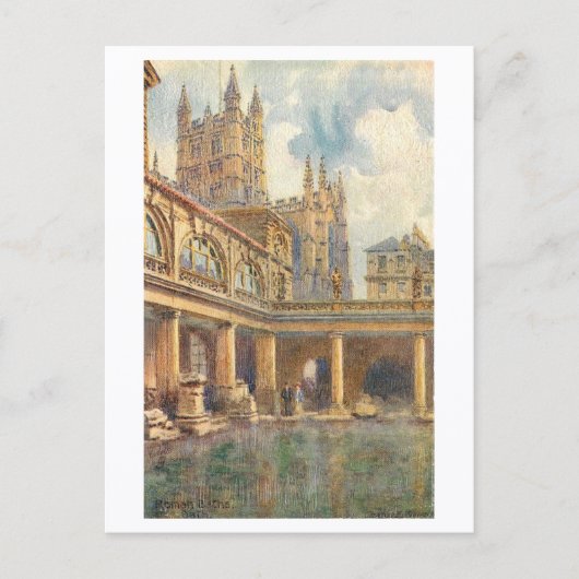 Oude Romeinse baden, Bath, Engeland Briefkaart (Voorkant)