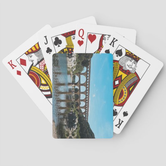 Oude Romeinse brug in Frankrijk Pokerkaarten (Achterkant)