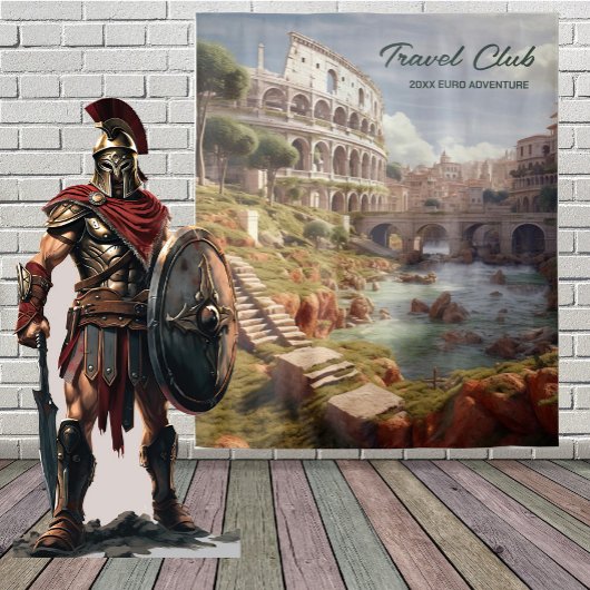 Oude Romeinse Colosseum scène achtergrond tapijt Wandkleed