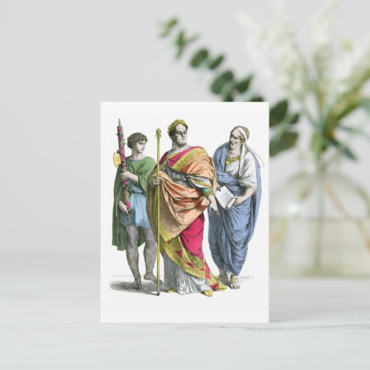 Oude Romeinse keizer Briefkaart (Staand voorkant)