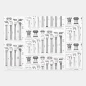 Oude Romeinse kolommen Architectonische tekeningen Inpakpapier Vel (Voorkant 2)