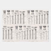 Oude Romeinse kolommen Architectonische tekeningen Inpakpapier Vel (Voorkant)