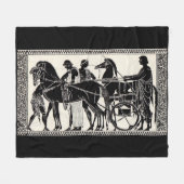 oude Romeinse mannen en paarden Fleece Deken (Voorkant (Horizontaal))