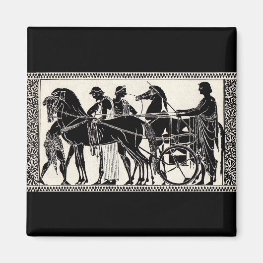 Oude Romeinse mannen en paarden Magneet (Voorkant)