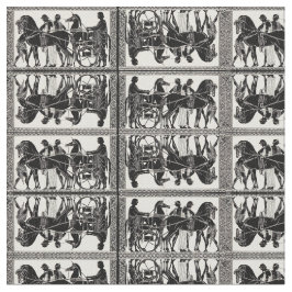 oude Romeinse mannen en paarden Stof