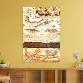 Oude Romeinse mozaïek Canvas Afdruk (Insitu (Woonkamer))