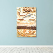 Oude Romeinse mozaïek Canvas Afdruk (Insitu (Houten vloer))