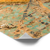 Oude Romeinse mozaïek Poster (Hoek)