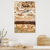 Oude Romeinse mozaïek Poster (Keuken)