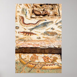 Oude Romeinse mozaïek Poster
