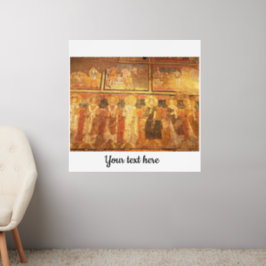 Oude Romeinse muurschildering decal levendig warm Muurstickers