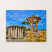 Oude Romeinse tempel in Rome. Legpuzzel (Horizontaal)