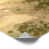 Oude Romeinse tempel ruïneert geometrische stijlku Poster (Hoek)