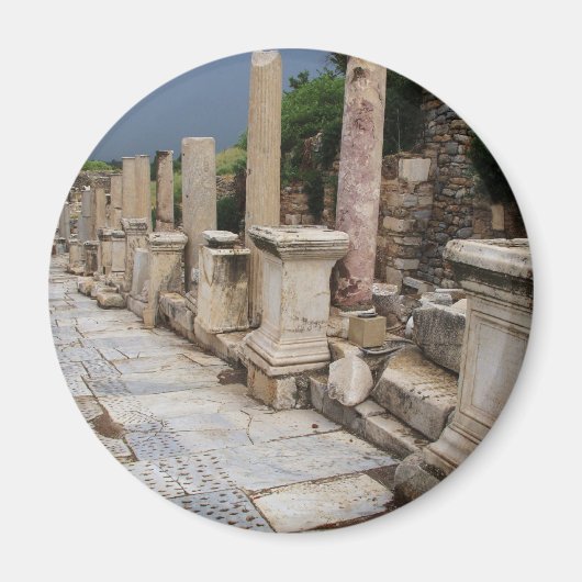 Oude Romeinse weg in de stad Efeze, Turkije Magneet (Voorkant)