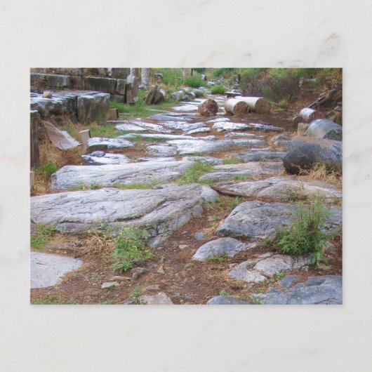 Oude Romeinse weg in de stad Ephesus, Turkije Briefkaart (Voorkant)