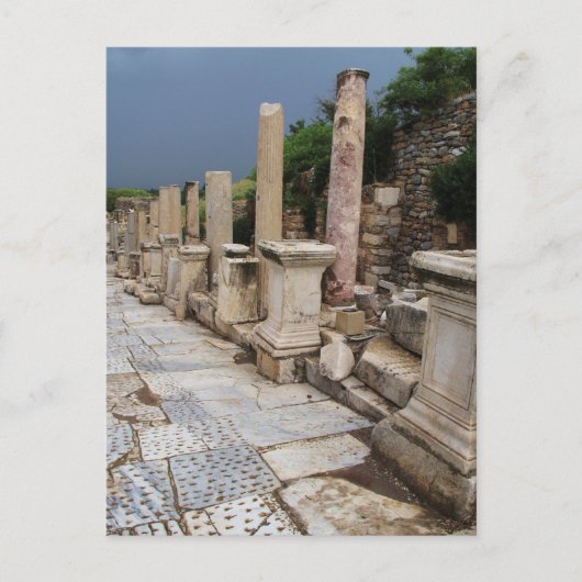 Oude Romeinse weg in de stad Ephesus, Turkije Briefkaart (Voorkant)