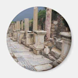 Oude Romeinse weg in de stad Ephesus, Turkije Magneet
