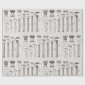 Oude Romeinse zuilen Architectuurtekening Cadeaupapier (Vlak)