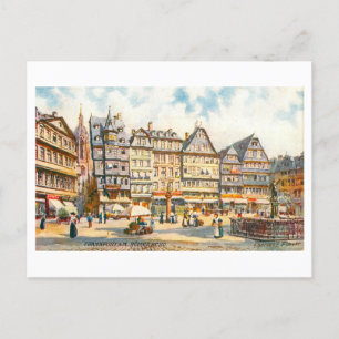 Oude Römerberg in Frankfurt, Duitsland Briefkaart