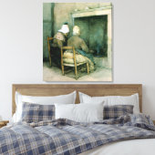 Oude rondes canvas afdruk (Insitu (Slaapkamer))