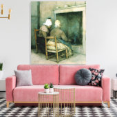 Oude rondes canvas afdruk (Insitu (Woonkamer))