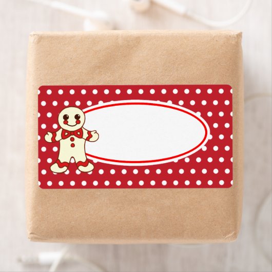 Oude Rood Kerst Koekje Labels (Insitu)