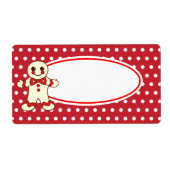 Oude Rood Kerst Koekje Labels (Voorkant)