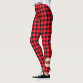 Oude Rood Kerstboom Truck Plaid Leggings (Links)