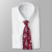 Oude Rood Toile Kerst met Kousen Stropdas (Gebonden)