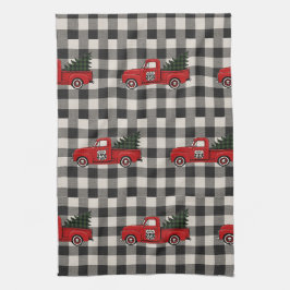 Oude Rood Truck Route 66 Plaid Vakantiebord Theedoek