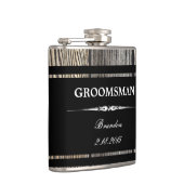 Oude Rood Zwarte GroOMSMAN Wedding Flask Heupfles (Rechts)